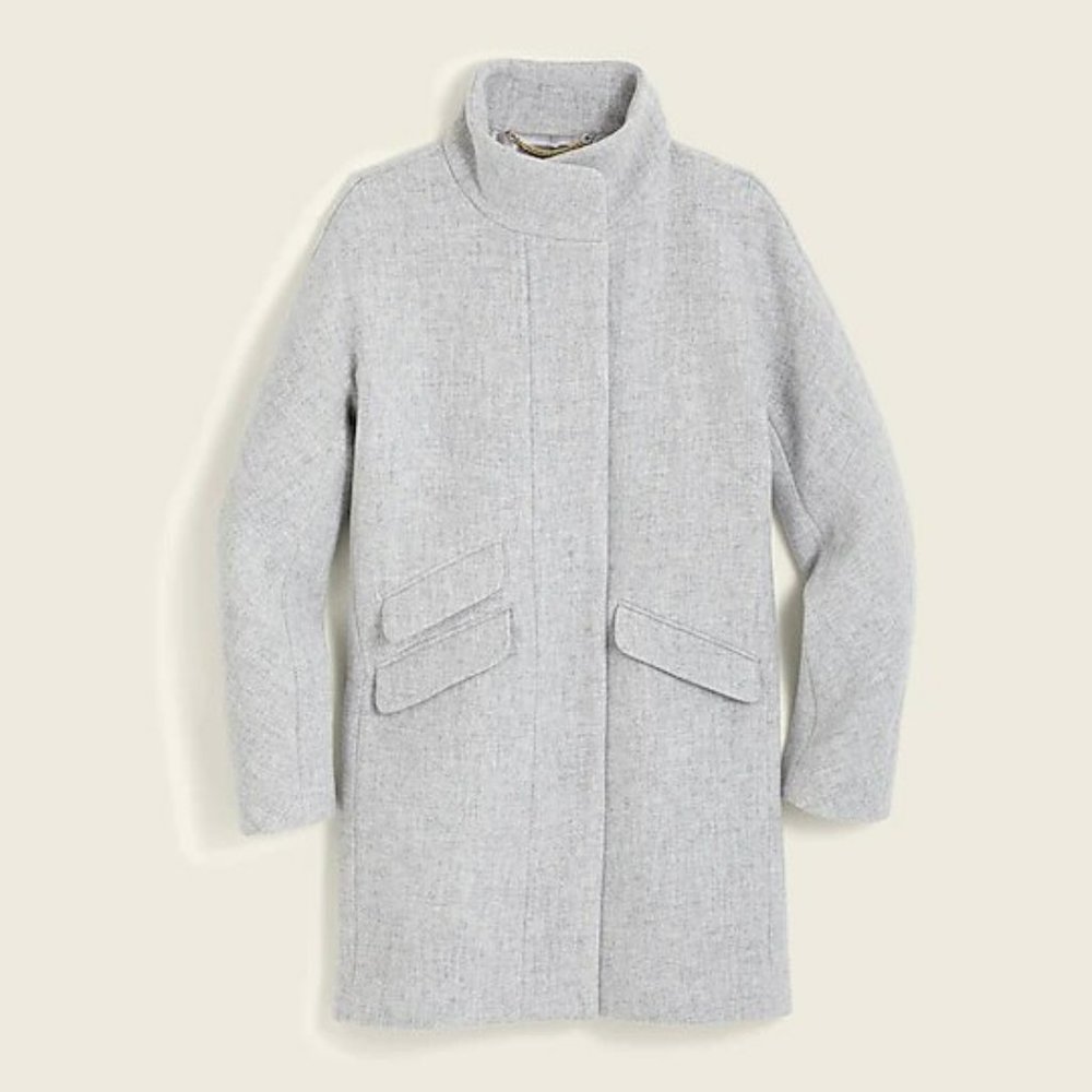 J.Crew Cocoon coat in Italian stadium-cloth wool